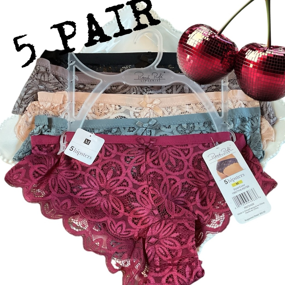 🌸 5 Piece Hipsters/Cheeky Lace